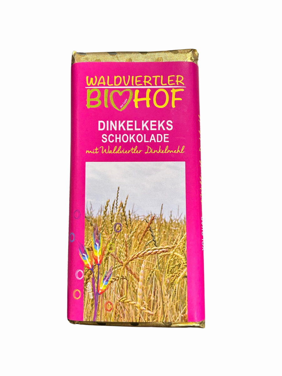 BIO hořká čokoláda s pšenično-špaldovými sušenkami