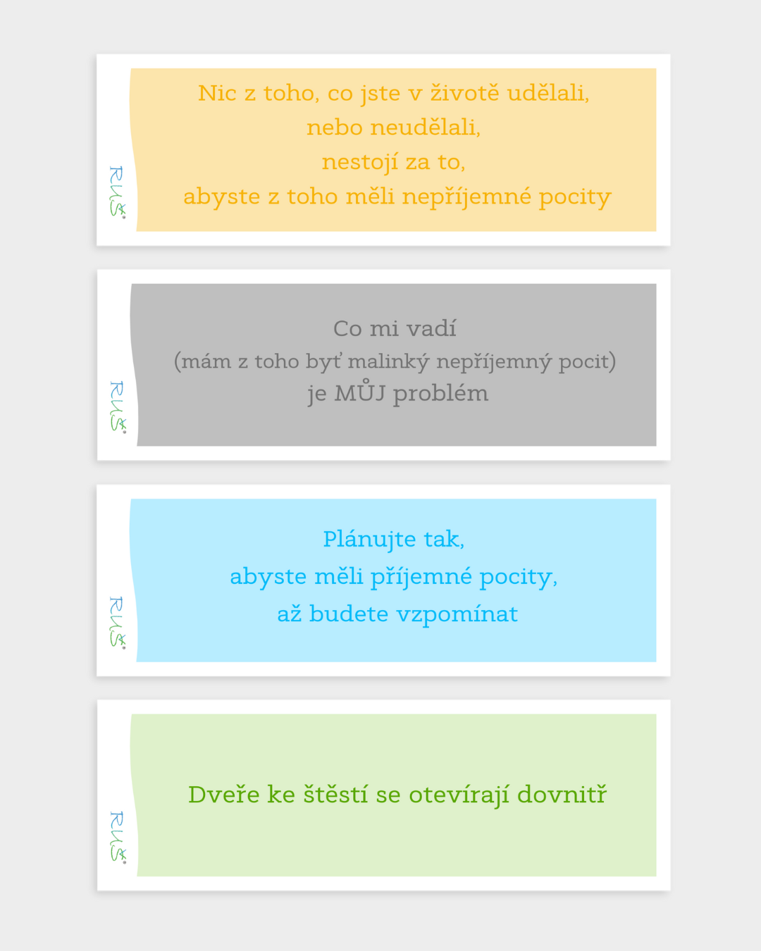 Sada čtyř záložek do knihy