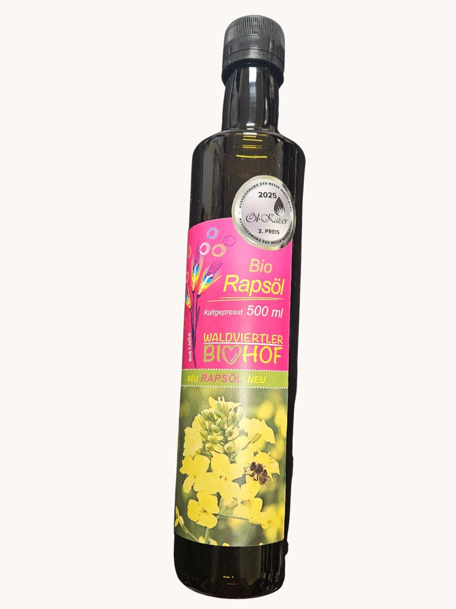 BIO olej  řepkový lisovaný za studena (panenský) 500 ml