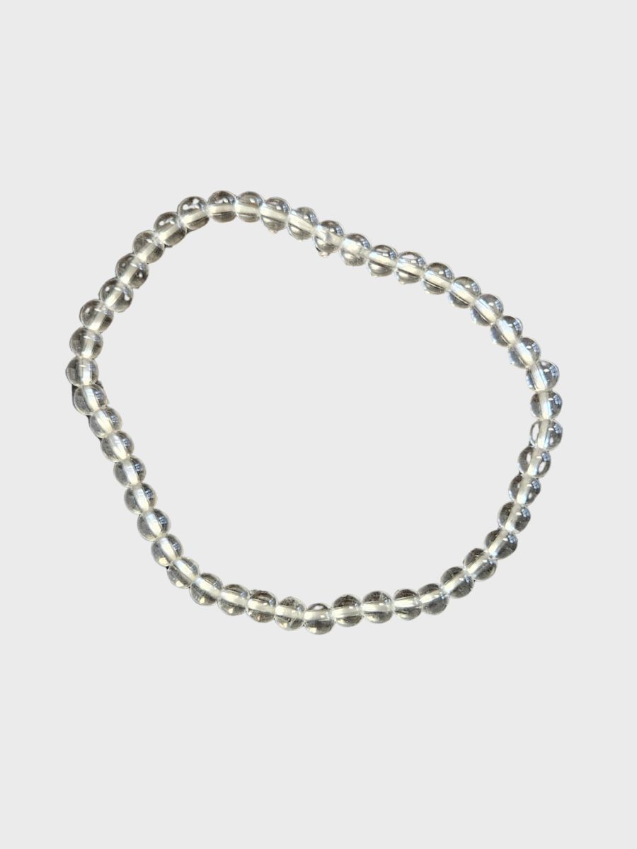 Náramek minerální křišťál – kuličky 4 mm