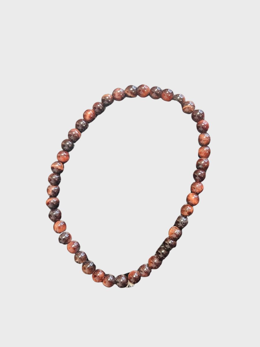 Náramek minerální býčí oko – kuličky 4 mm