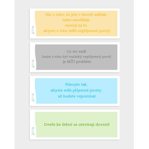 Sada čtyř záložek do knihy