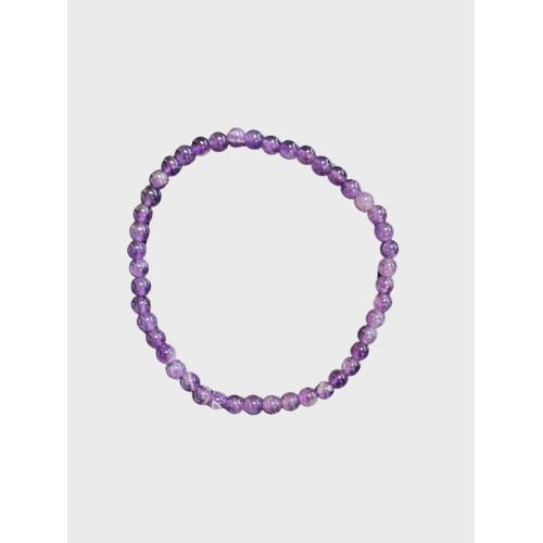 Náramek minerální ametyst – kuličky 4 mm