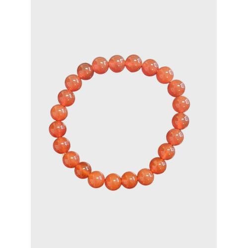 Náramek minerální tmavý karneol – kuličky 6 mm